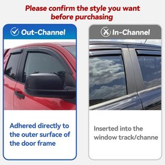Window Visors Rain Guards for 2018-2024 Toyota Camry, Out-Channel Window Vent…