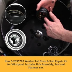 6-2095720 Washer Tub Stem & Seal Repair Kit Compatible with Whirlpool Maytag…