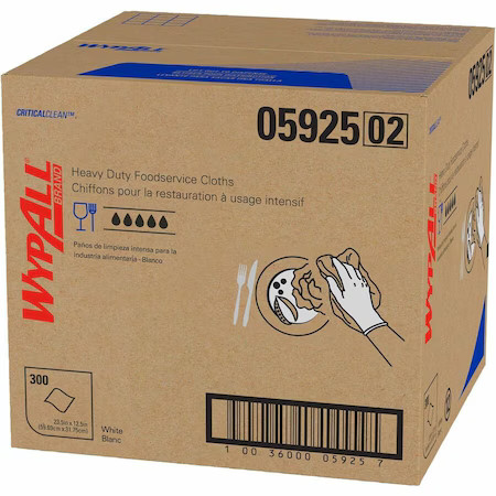 Wypall 05925 Wypall Criticalclean Foodservice Cloths (05925), Quarterfold