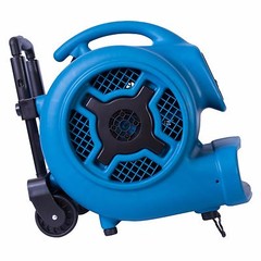 XPOWER P-830H 1 HP Commercial Air Mover Floor Dryer Fan w/ Handle & Wheels