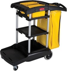 Rubbermaid Commercial High Capacity Janitorial Housekeeping Cart FG9T7500BLA