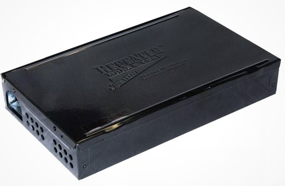 2 JT Eaton Repeater Low Profile Multi Catch Mouse Traps W/ Solid Steel Lid Black