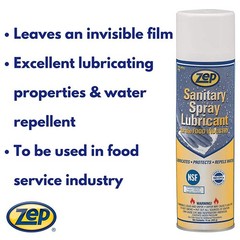 Zep Sanitary Spray Lubricant for Food Industry – 15 oz (Case of 12) 24601 –