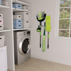 Pine-Sol Broom Mop Cleaning Set – All-In-One Floor Cleaning Kit Angled Broom