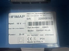 Fimap Espray Plus Electrostatic Sprayer Gun in Case with Battery and Charger