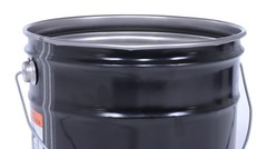Vestil PAIL-STL-RI Steel Open Head Pail with Handle, 5 gallon One Size, Black