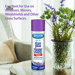 Sprayway Glass Cleaner Lavender Foaming Aerosol 19oz Pack of 6