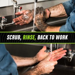 Grip Clean – Waterless Hand Cleaner for Auto Mechanics 8 Fl Oz + Brush, Brown