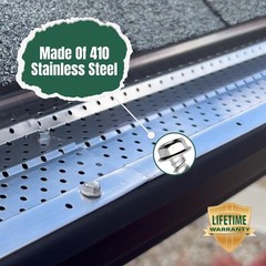 A-M Gutter Guard – 1/2″ #8 Stainless Steel Zip Screws – 8, Silver