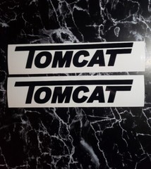 FACTORYCAT TOMCAT Decals Stickers Gloss Black 12″ (4) Fast USA!