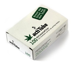 actiTube – activated CHARCOAL filters for rolling 8mm – 1 box = 8.4mm X 35mm