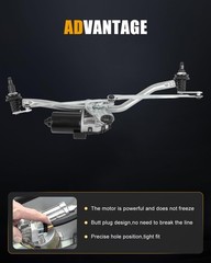 Front Wiper Motor with Linkage Assy for 2004-2010 X3 61617051669 4 Pins