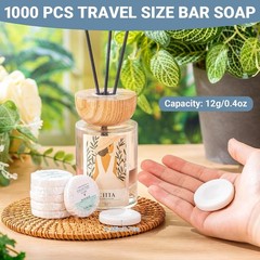 1000 Pcs Mini Soap Bars 0.4 oz Small Round Coin Size Hotel Soap