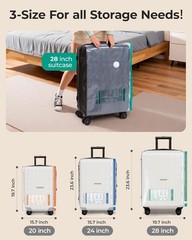 Vacuum Bags for Travel with Rechargeable Air Pump, Portable Space Saver Bags for