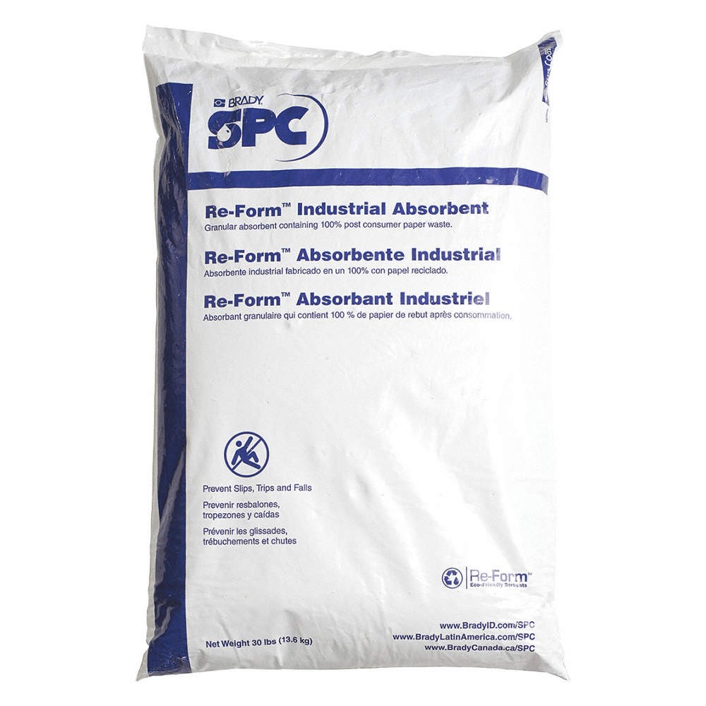 BRADY SPC ABSORBENTS RFGRANULAR-SGL Maintenance Absorbent,30 lb.,Bag 15U827