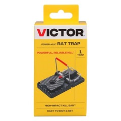 Victor M144B Power-Kill Rat Trap – Snap Traps 1 (New Packaging), Gray