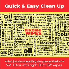 XL Heavy-Duty Cleaning Wipes – 6 Pack (10″ X 12″) – All-Purpose Garage, Automoti