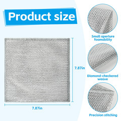 WYDZKJ 12Pack Multipurpose Wire Dishwashing 7.87 x 7.87Inch – 12PACK, Silver
