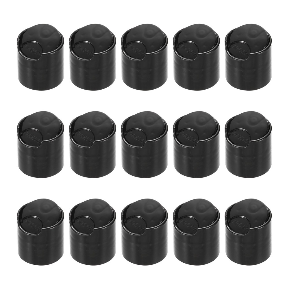 15Pcs Black Disc Top Caps Replacement 28/410 Press Disk Cap 1.3×1.2×1.1”