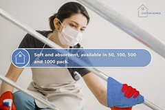 600 BULK INDUSTRIAL SHOP RAGS / CLEANING TOWELS BLUE WITH 60 FREE SHOP TOWELS