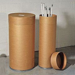 87 Gal Round Recycling Bin, Open Top, Bronze Vein/Bronze Vein, Fiber, 1