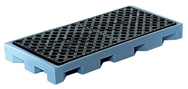 Spill Deck, 22 gal Spill Capacity, 2 Drum, 3000 lb., Fluorinated Polyethylene