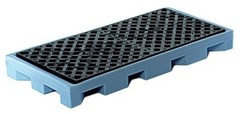 Spill Deck, 22 gal Spill Capacity, 2 Drum, 3000 lb., Fluorinated Polyethylene