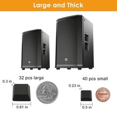 Black Rubber Feet 72PCS Self Adhesive Bumper Black,