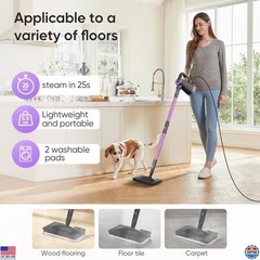 Steam Mop Cleaner for Hardwood Floor Cleaning, Hands-free Steamer Cleaner