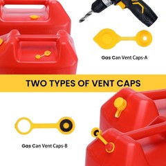 Upgraded Gas Can Spout Replacement, 3-Pack Nozzle Leak-Proof Yellow