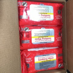 HandyClean Rinse-Free Food Contact Sanitizing Wipes, 12 in one pack