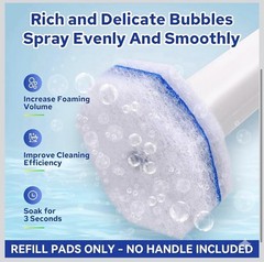 CECAILIN Disposable Toilet Brush Refill Pads 60pcs Fresh Scent
