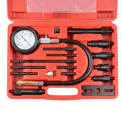 17 Pcs Engine Compression Tester Kit Tool Set For Diesel Automotive Compressor