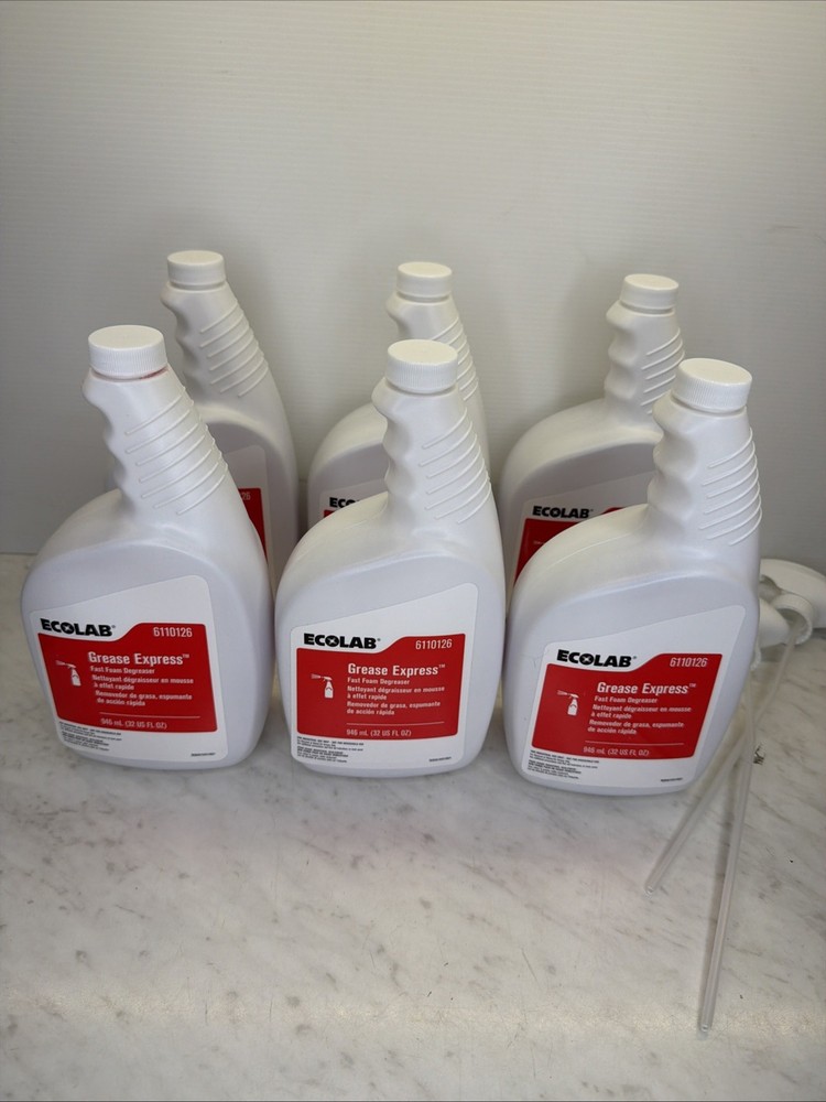 Ecolab 6110126 Grease Express Fast Foam Degreaser 32 oz Six Pack