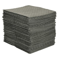 BRADY SPC ABSORBENTS MRO300 Absorbent Pad,Universal,Gray,PK100 1EFN4