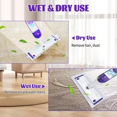Kusroie 20 Pack Disposable Mop Pads Compatible Swiffer Power Mop Pads