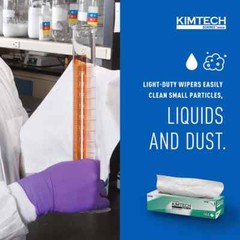 Kimtech 34256 Clean Room Wipes: Dry Pop-Up, 16.4 x 4.1″ Sheet, White
