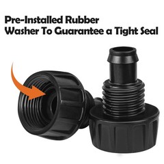 WZFLRUA Hose To 1/2 Inch Irrigation Tubing 3/4″ to 1/2″ Faucet Adapter, Black