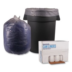 Boardwalk 538 60 gal. 1.75 mil Low Density Can Liners – Clear (100/Carton) New