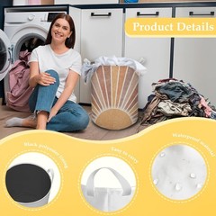 Boho Laundry Basket, Mid Century Modern Boho Neutral Sun Sunshine Waterproof