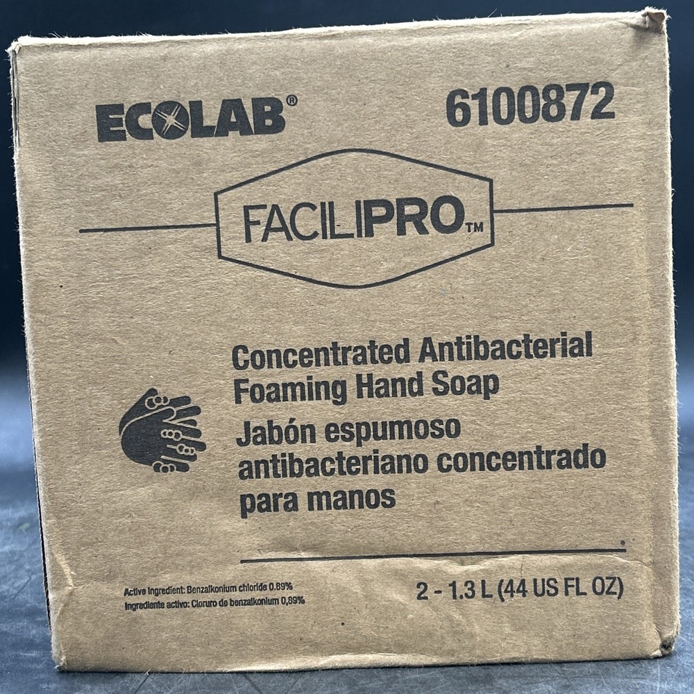 EcoLab Concentrated Foam Hand Sanitizer 6100872 (44 Fl Oz / 1.3L) Pack of 2