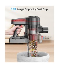 Cordless Vacuum Cleaner, Stick Vacuum with Powerful Suction, 45Mins Runtime V…