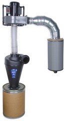 Oneida Air Systems Cyclone Attachment for Single Stage 0.5-3HP Dust White