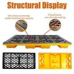 2 Drum Modular Spill Containment Platform, 2000LBS Capacity, 48″x24″x4″