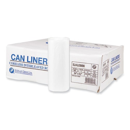 Inteplast Group Can Liners, 16 gal, 8 mic, 24″ x 33″, 50 Bags/Roll, 20 Rolls/CT