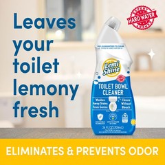 Lemi Shine Toilet Bowl Cleaner – Bleach-Free 24 Ounce (Pack of 3), white