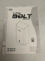Blu Storm Bolt 110V Brushed Stainless Hand Dryer