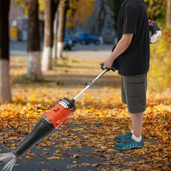 52cc Gas Power Hand Held Sweeper Broom Driveway Turf Artificial Grass Snow Clean