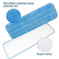 40 Pack Microfiber Mop Pads Machine Washable Cleaning Flat Mop Head Replaceme…