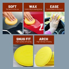 12X Car Waxing Polish Foam Sponge Wax Applicator Cleaning Tool Detailing Pads